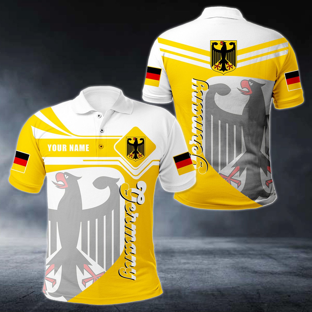Personalised Germany Coat Of Arms Glory Form Polo Shirt - AL01
