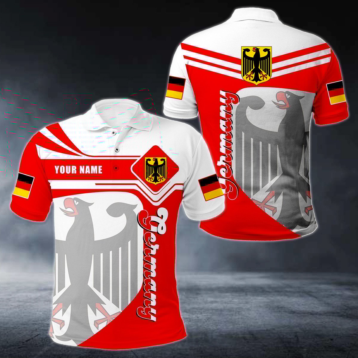 Personalised Germany Coat Of Arms Glory Form Polo Shirt - AL01