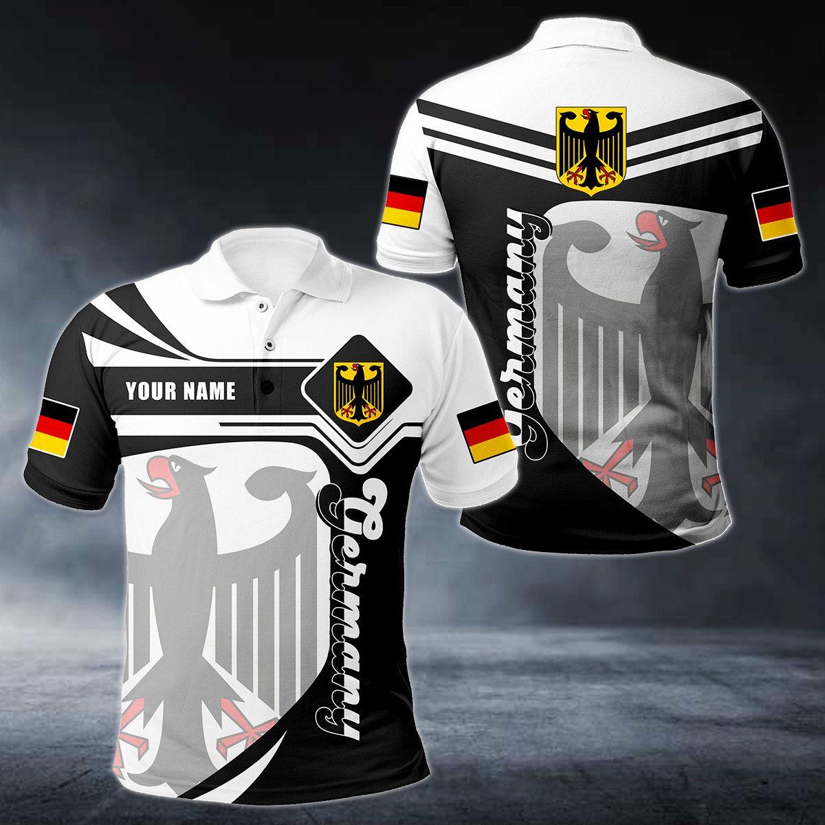 Personalised Germany Coat Of Arms Glory Form Polo Shirt - AL01
