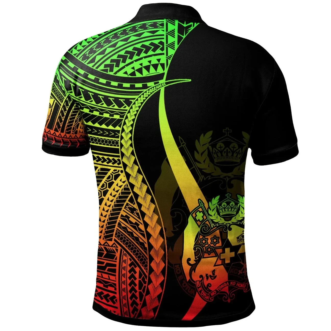 Personalised Tonga Polo Shirt - Polynesian Tentacle Tribal Pattern - AL01