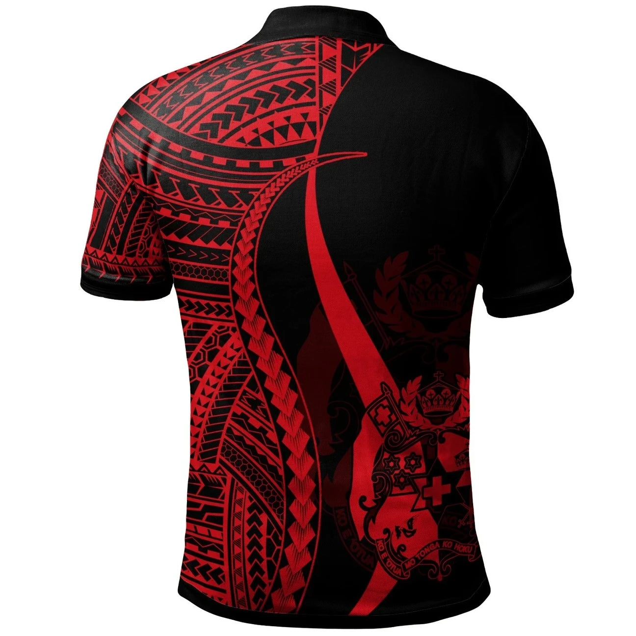 Personalised Tonga Polo Shirt - Polynesian Tentacle Tribal Pattern - AL01