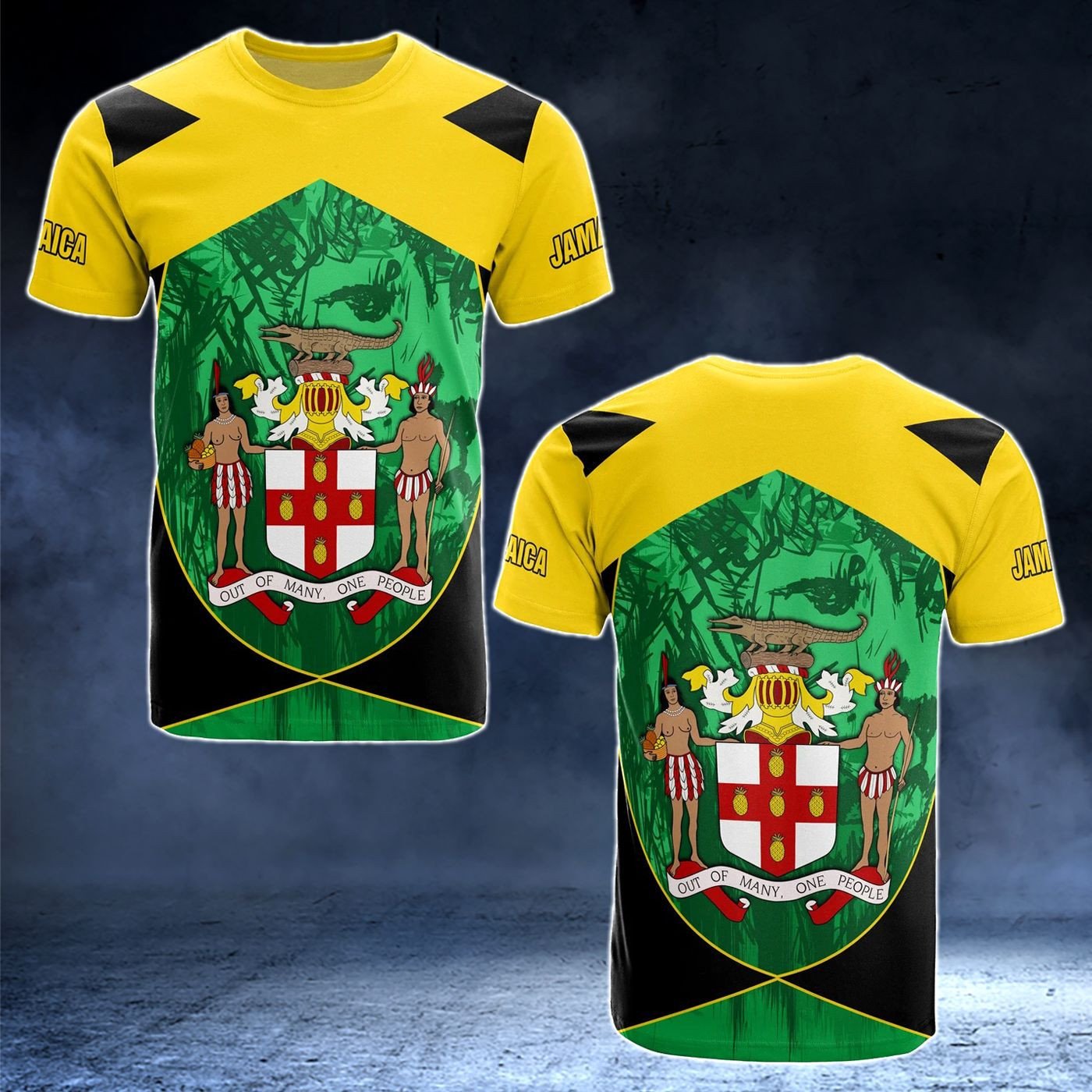 Jamaica Coat Of Arms And Lion Unisex T-shirt - AL01