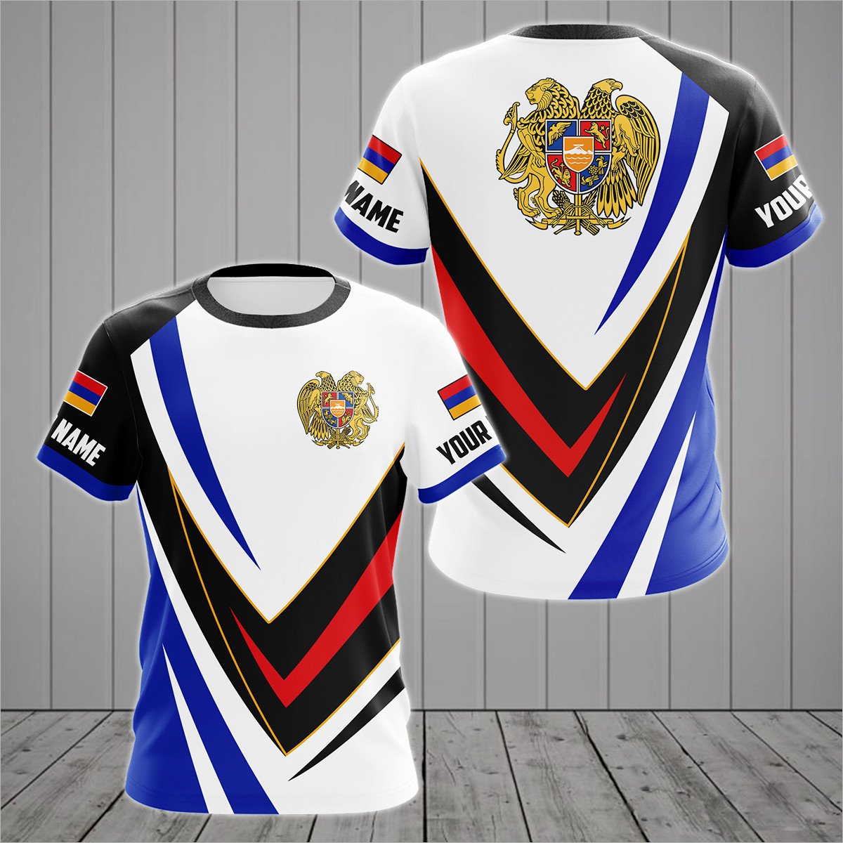Personalised Armenia Sport Form Coat Of Arms T-shirt - AL01
