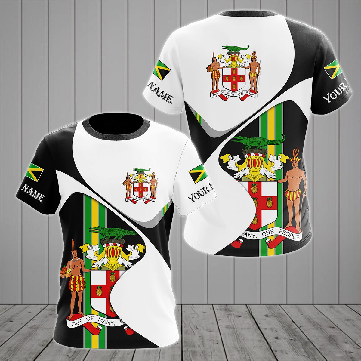 Personalised Jamaica Sport Form Coat Of Arms T-shirt - AL01