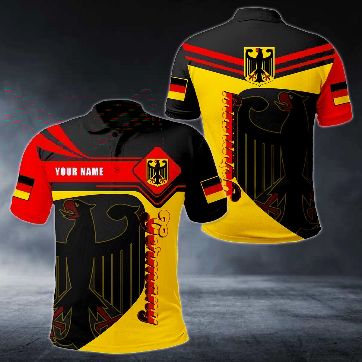 Personalised Germany Coat Of Arms Glory Form Polo Shirt - AL01