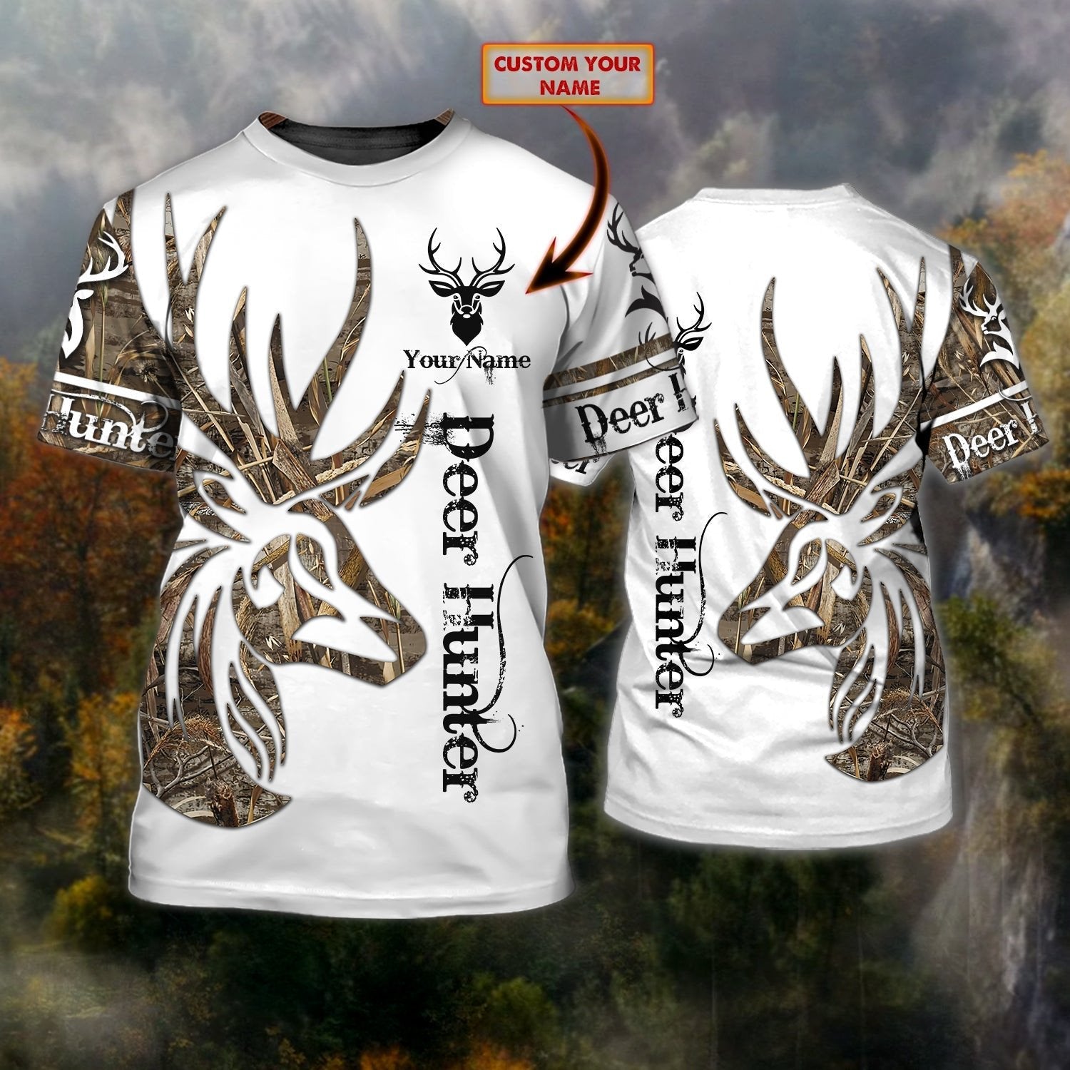 Personalised - Funny Hunting Cool Deer T-Shirt For Men/Women