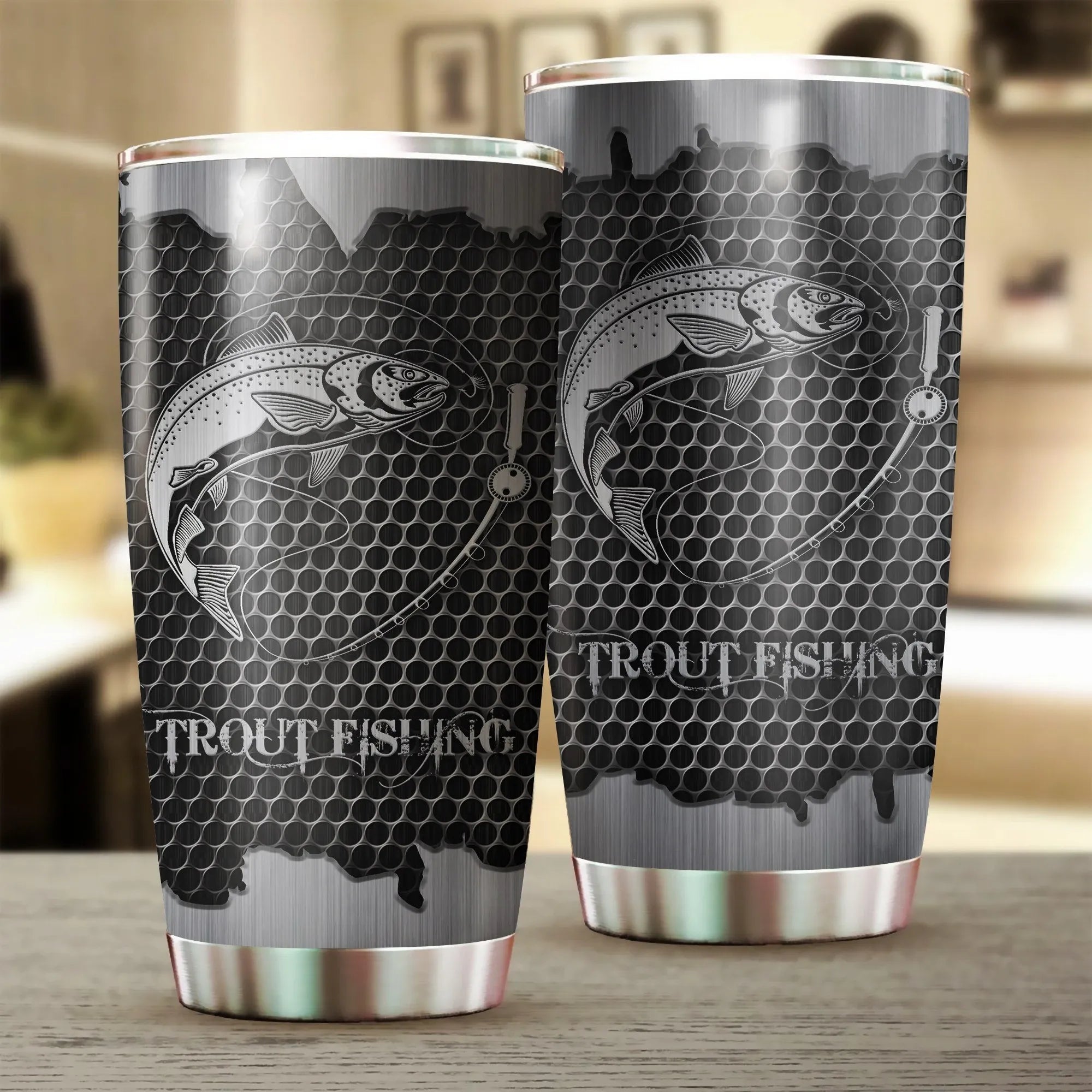Trout Fishing Metal Stainless Steel Tumbler – 20oz/30oz