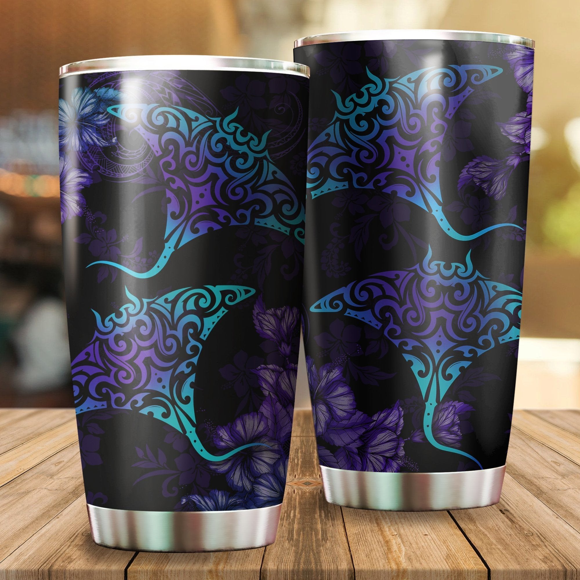 Beautiful Ray Hibiscus Stainless Steel Tumbler – 20oz/30oz