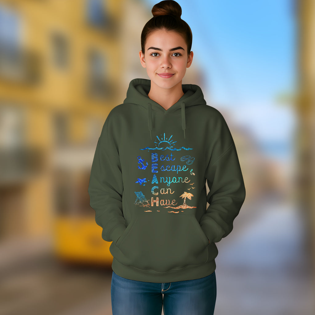 BEACH - Best Escape Anyone Can Have - 2D Hoodie For Men/Women - TH02