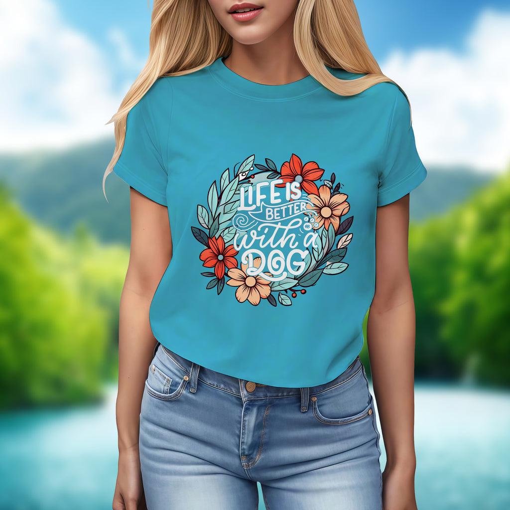 Life Is Better With A Dog - 2D T-Shirt For Men/Women - TH02