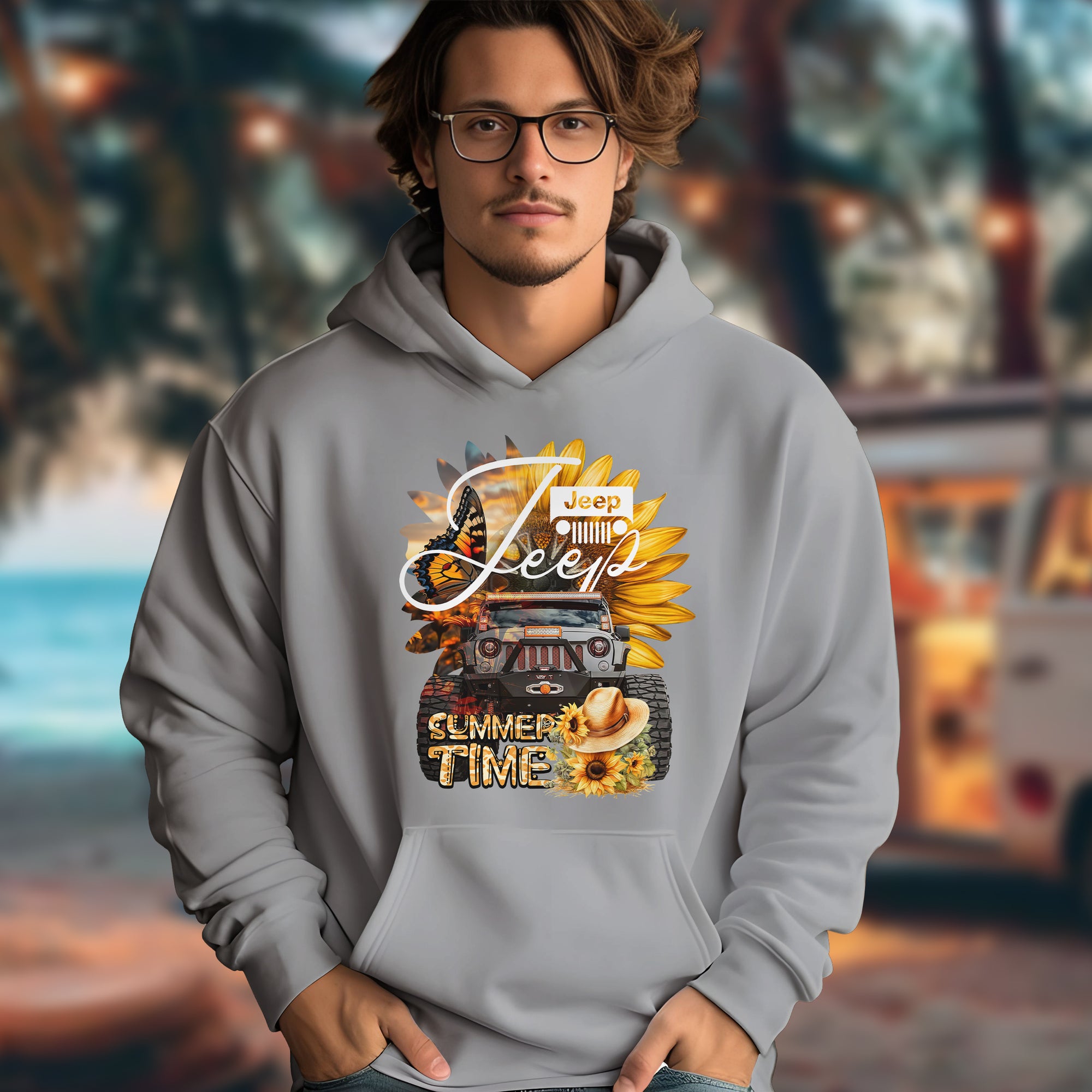 Summer Time Jeep - 2D Hoodie For Men/Women - TH02