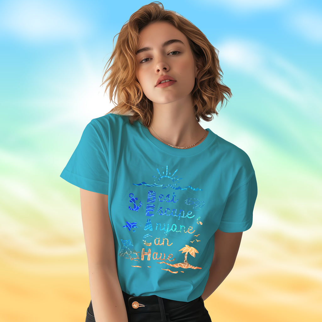 BEACH - Best Escape Anyone Can Have - 2D T-Shirt For Men/Women - TH02