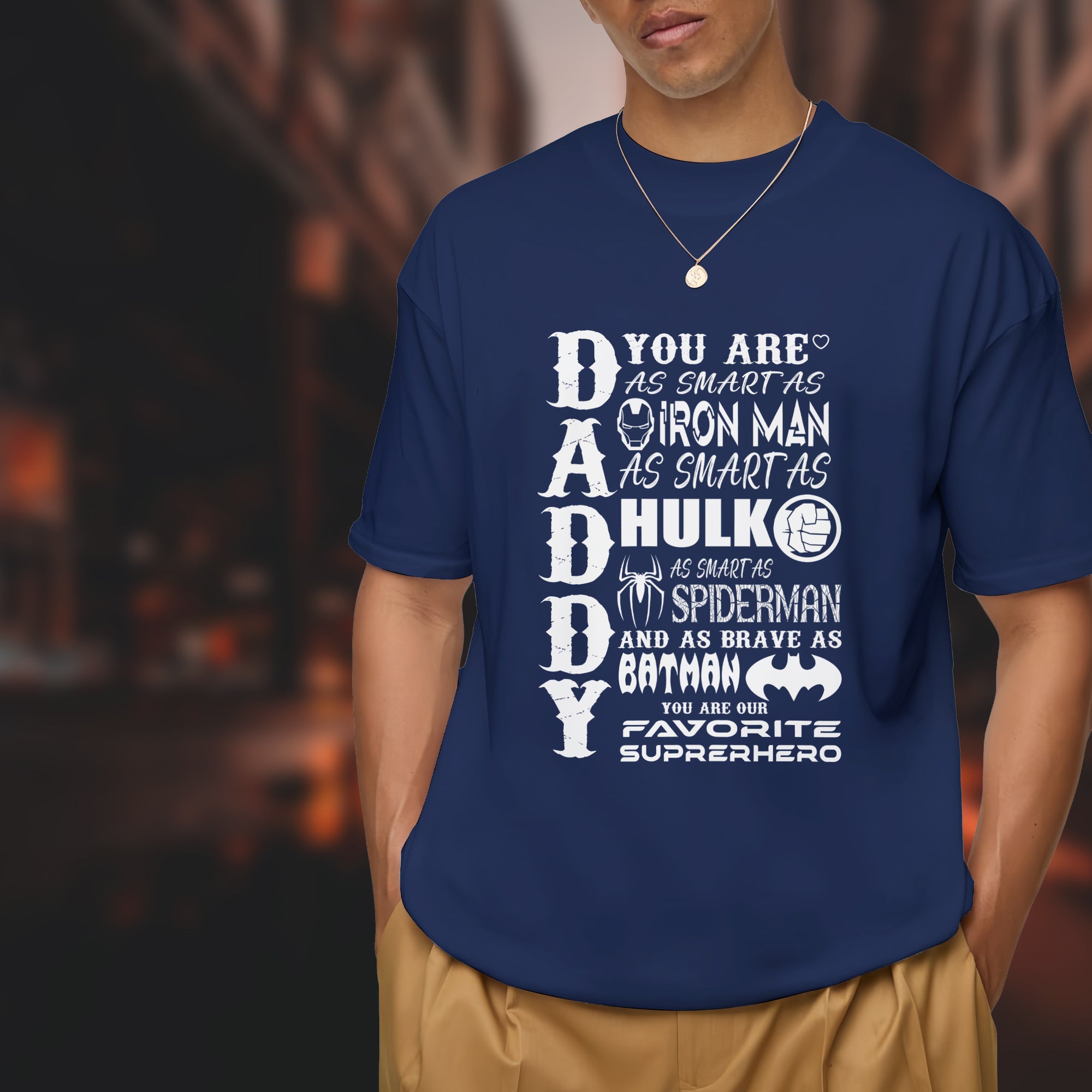 Daddy You Are Our Favorite Supperhero - 2D T-Shirt For Men/Women - TH02
