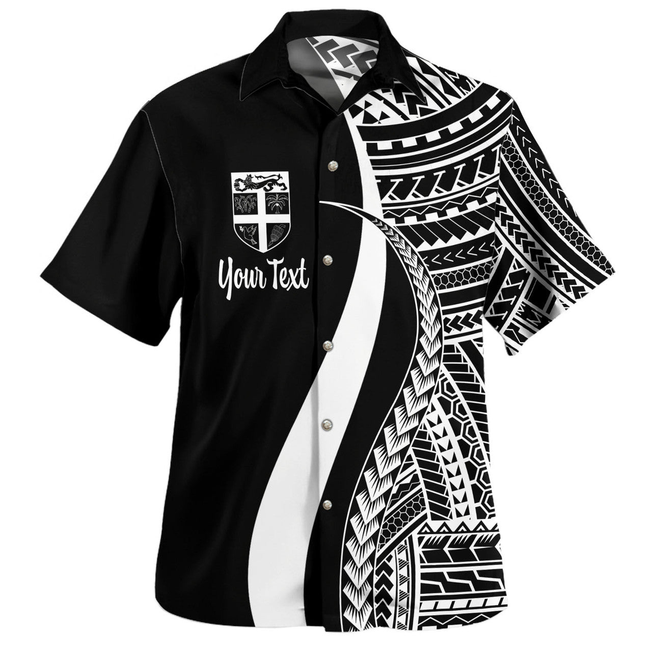 Personalised - Fiji Polynesian Tentacle Tribal Pattern Color ver2 Hawaiian Shirt Unisex