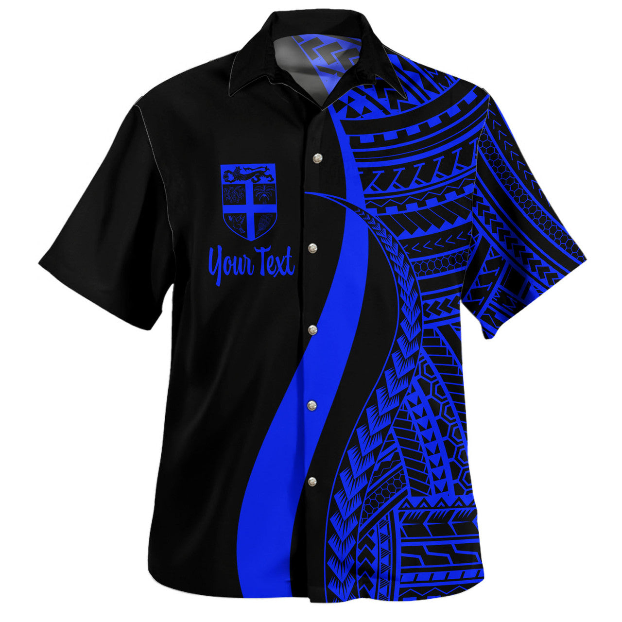 Personalised - Fiji Polynesian Tentacle Tribal Pattern Color Hawaiian Shirt Unisex
