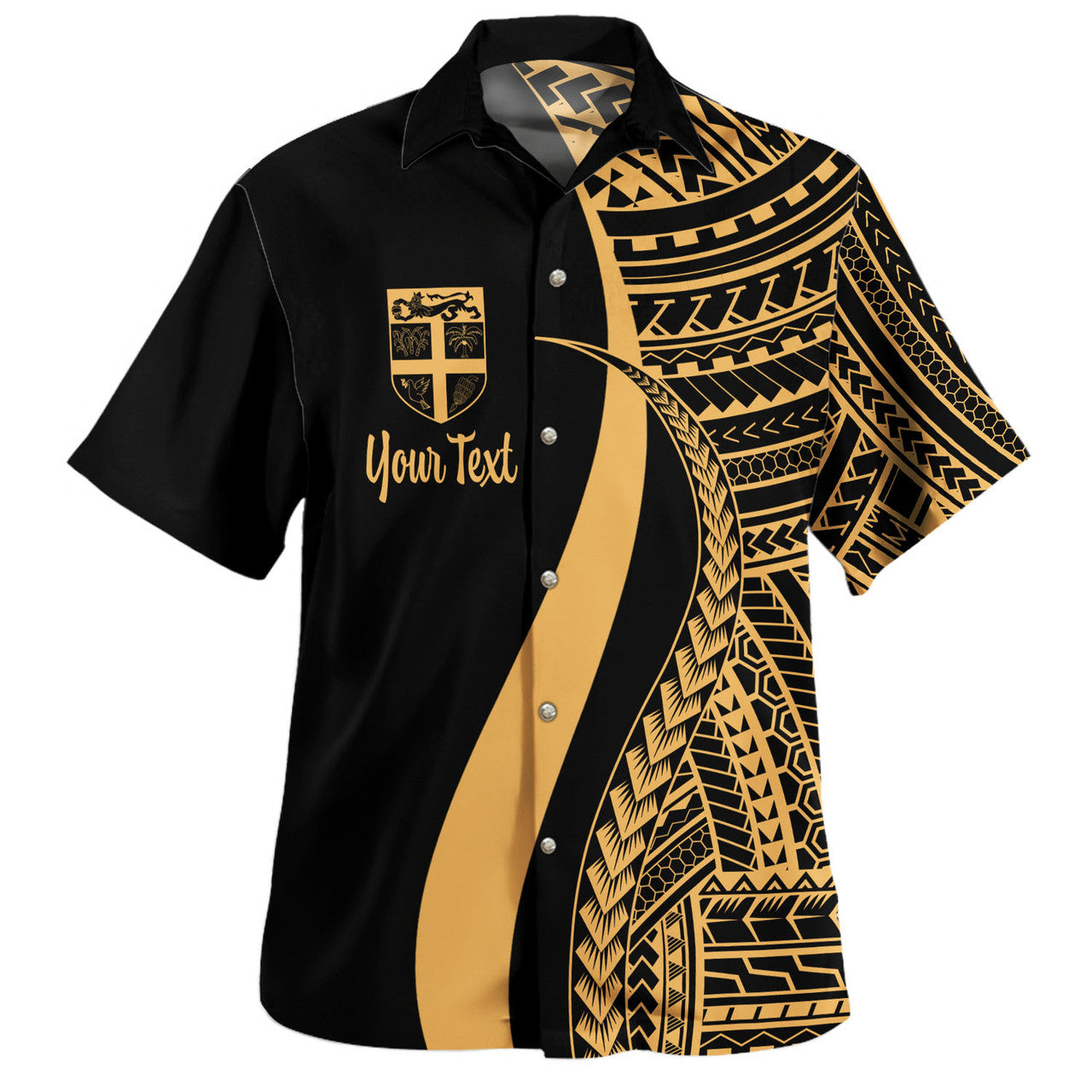 Personalised - Fiji Polynesian Tentacle Tribal Pattern Color ver2 Hawaiian Shirt Unisex