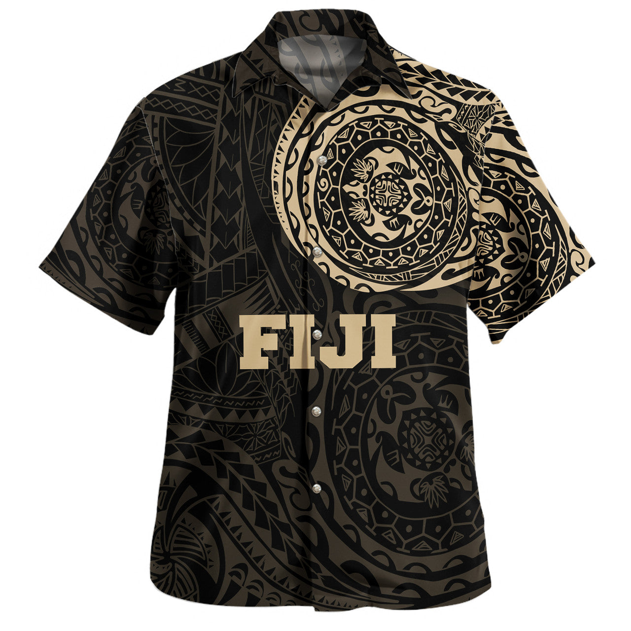 Fiji Polynesian Tattoo Style Hawaiian Shirt Unisex