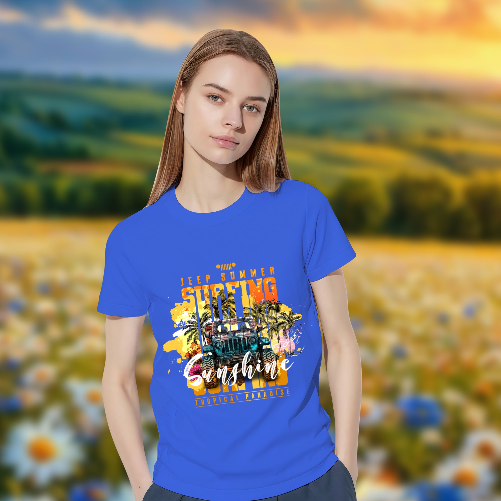 Sunshine Jeep Escape - 2D T-Shirt For Men/Women - TH02