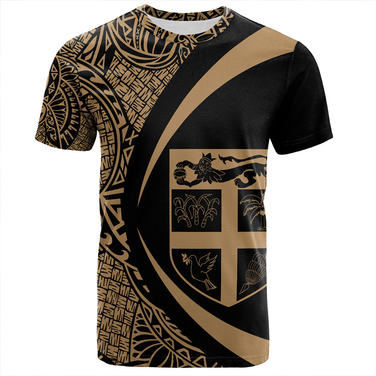 Fiji Coat Of Arm Lauhala Circle T-shirt Unisex