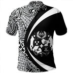 Tonga Polo Shirt Coat Of Arm Lauhala - Circle Style Ver 1- AL01