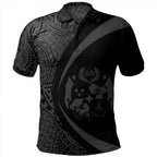 Tonga Polo Shirt Coat Of Arm Lauhala - Circle Style Ver 1- AL01
