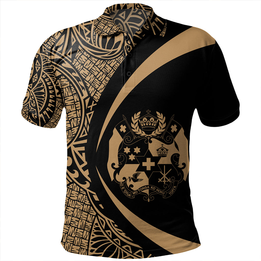Tonga Polo Shirt Coat Of Arm Lauhala - Circle Style Ver 1- AL01