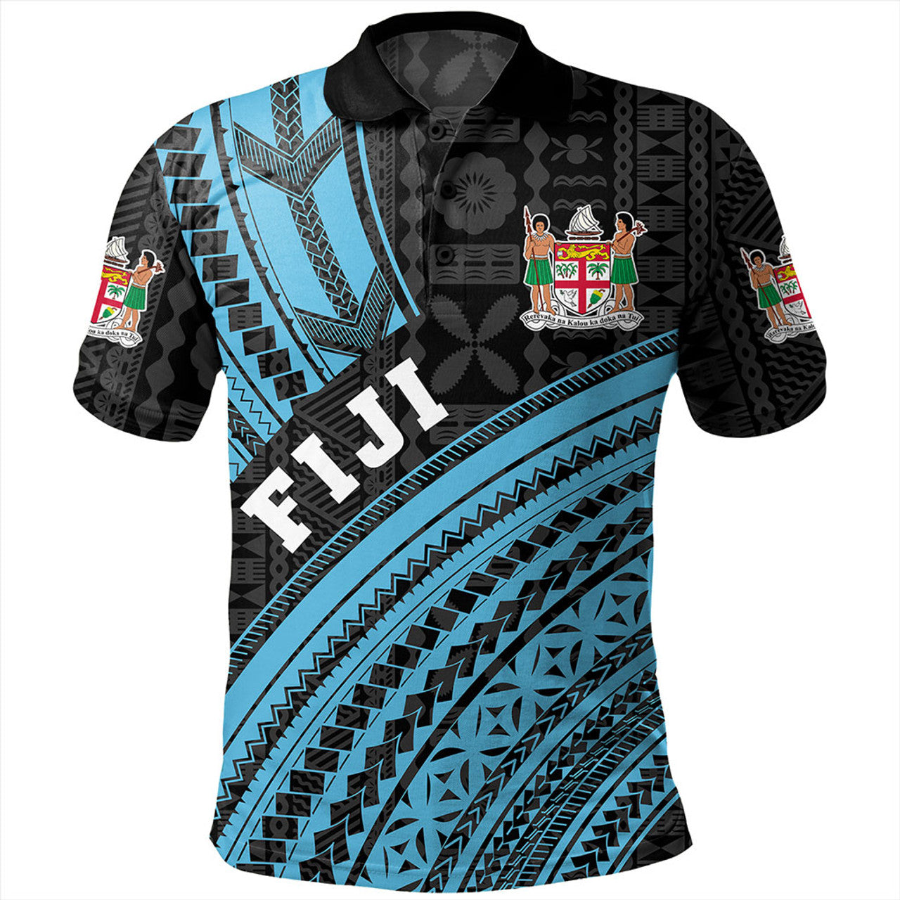 Personalised - Fiji Melanesian Tattoo Simple Polo Shirt Unisex