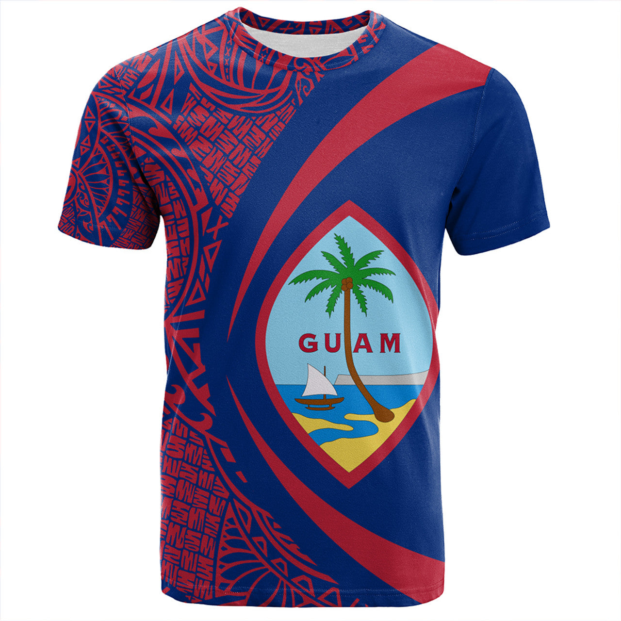 Guam Coat Of Arm Lauhala Circle T-shirt Unisex