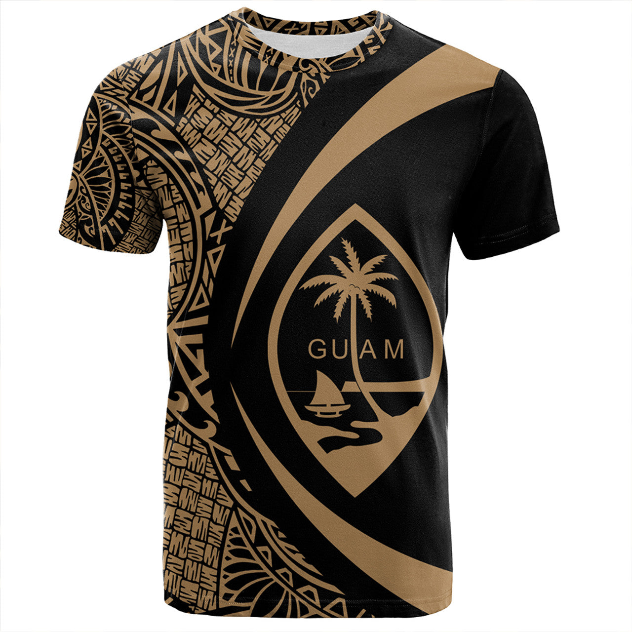 Guam Coat Of Arm Lauhala Circle T-shirt Unisex