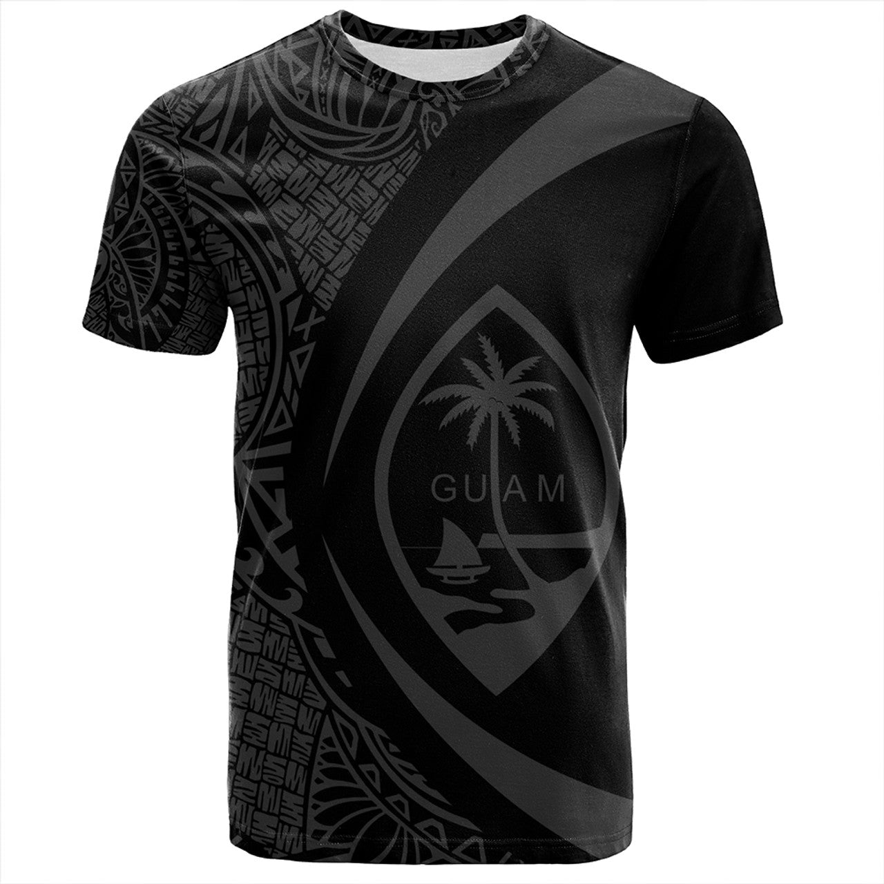 Guam Coat Of Arm Lauhala Circle T-shirt Unisex