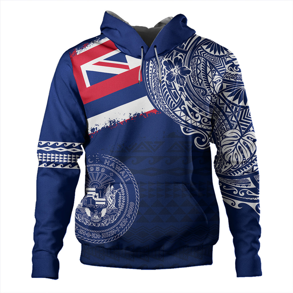 Hawaii Polynesian Flag With Coat Of Arms Hoodie For Men/Women