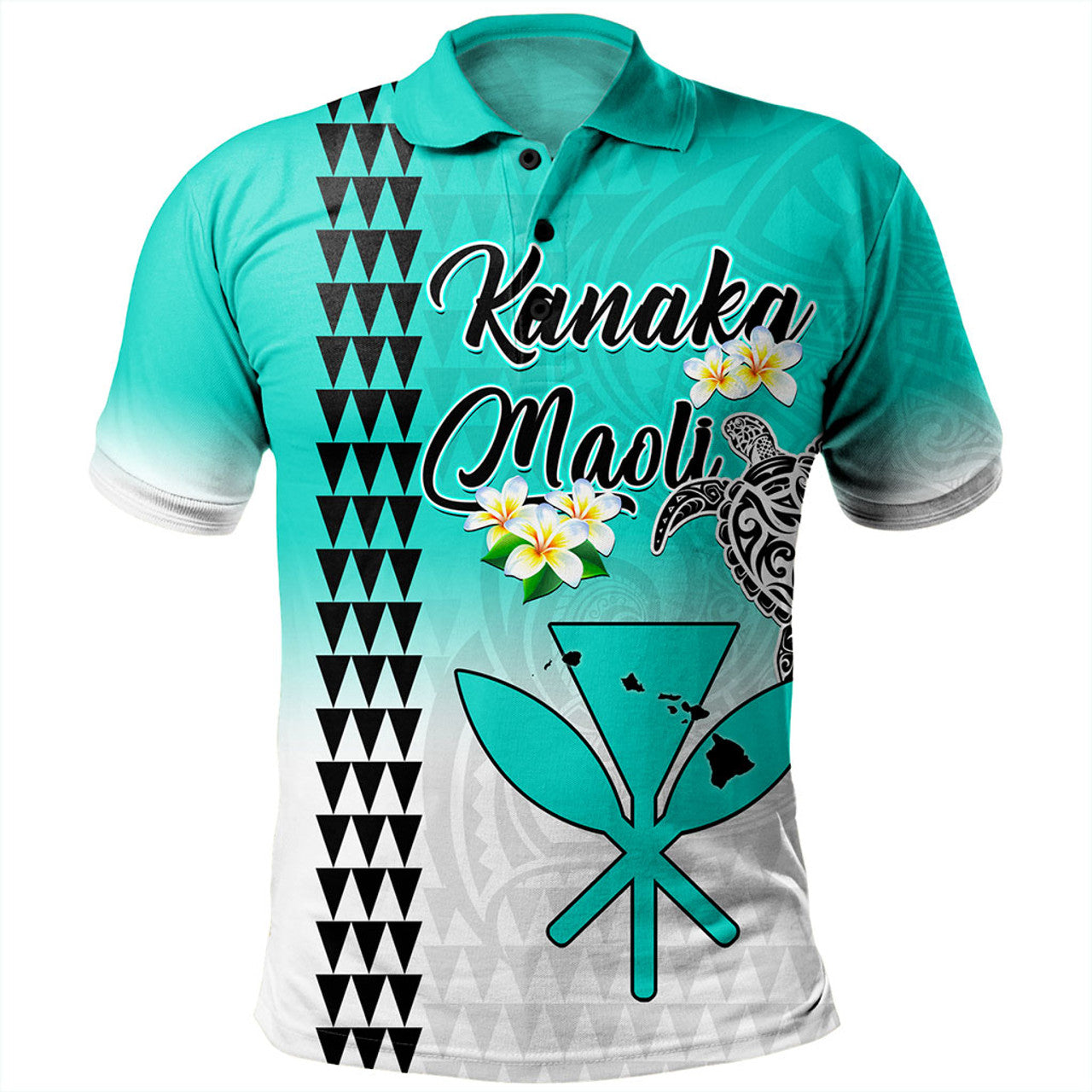 Hawaii Polo Shirt Kanaka Maoli With Map Tribal Aloha - AL01