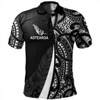 New Zealand Aotearoa Maori Pattern Silver Fern Polo Shirt For Men/Women