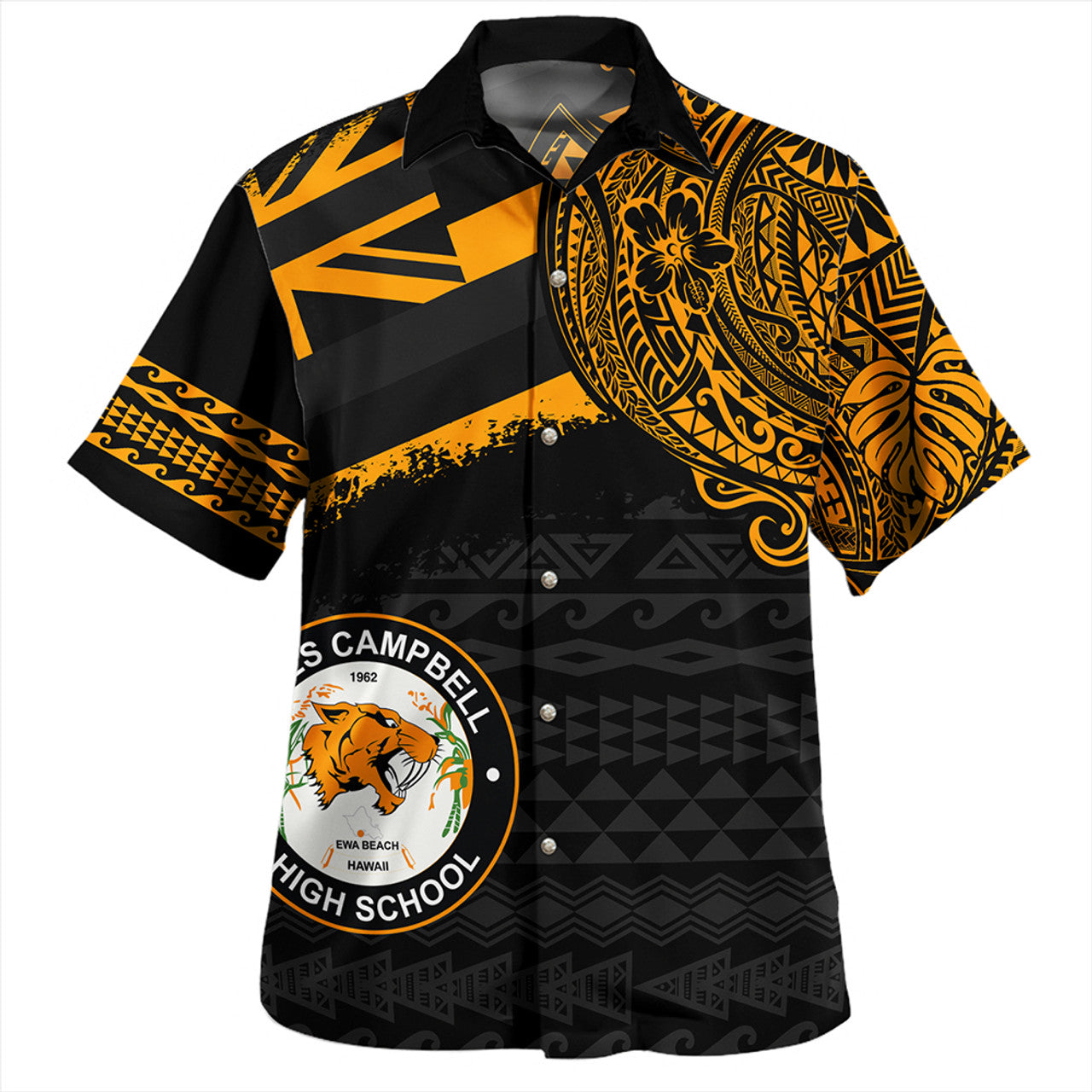 Hawaii James Campbell High School With Crest Style Hawaiian Shirt Unisex