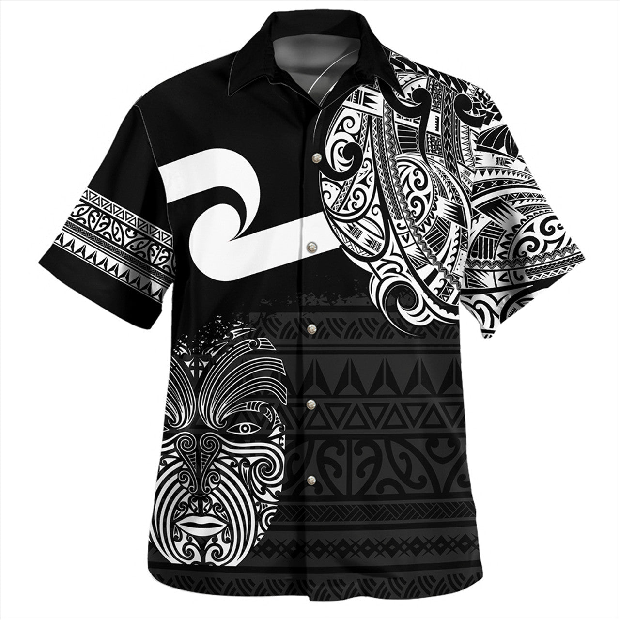 New Zealand Tino Rangatiratanga Maori Mask Hawaiian Shirt For Men/Women