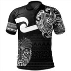 New Zealand Tino Rangatiratanga Maori Mask Black Polo Shirt For Men/Women