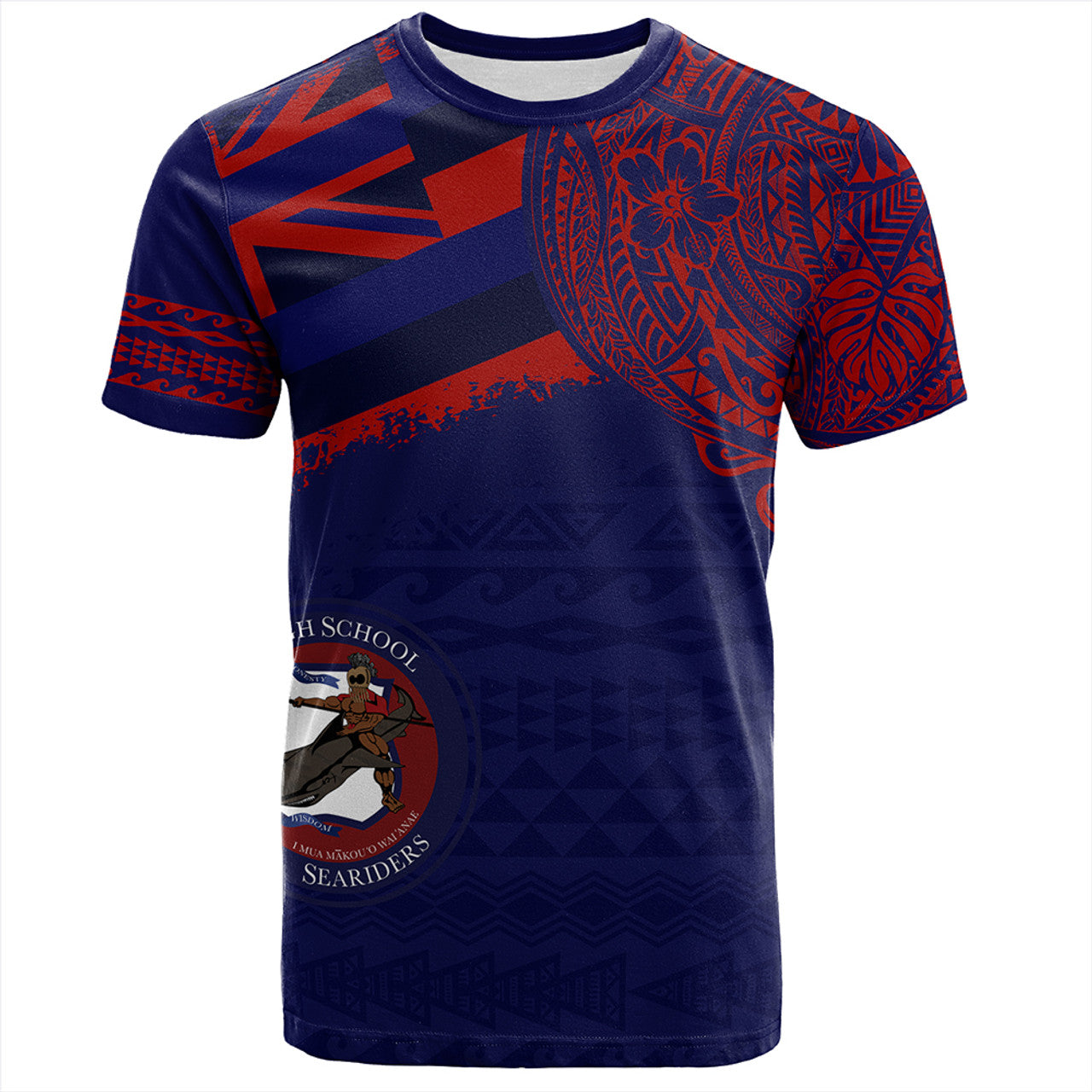 Hawaii Waianae High School With Crest Style T-shirt Unisex