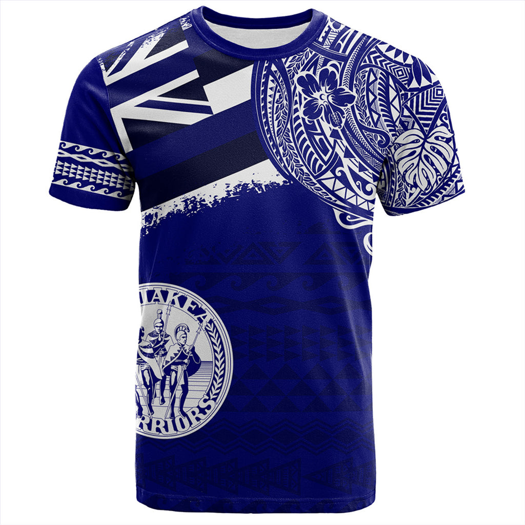 Hawaii Waiakea High School With Crest Style T-shirt Unisex
