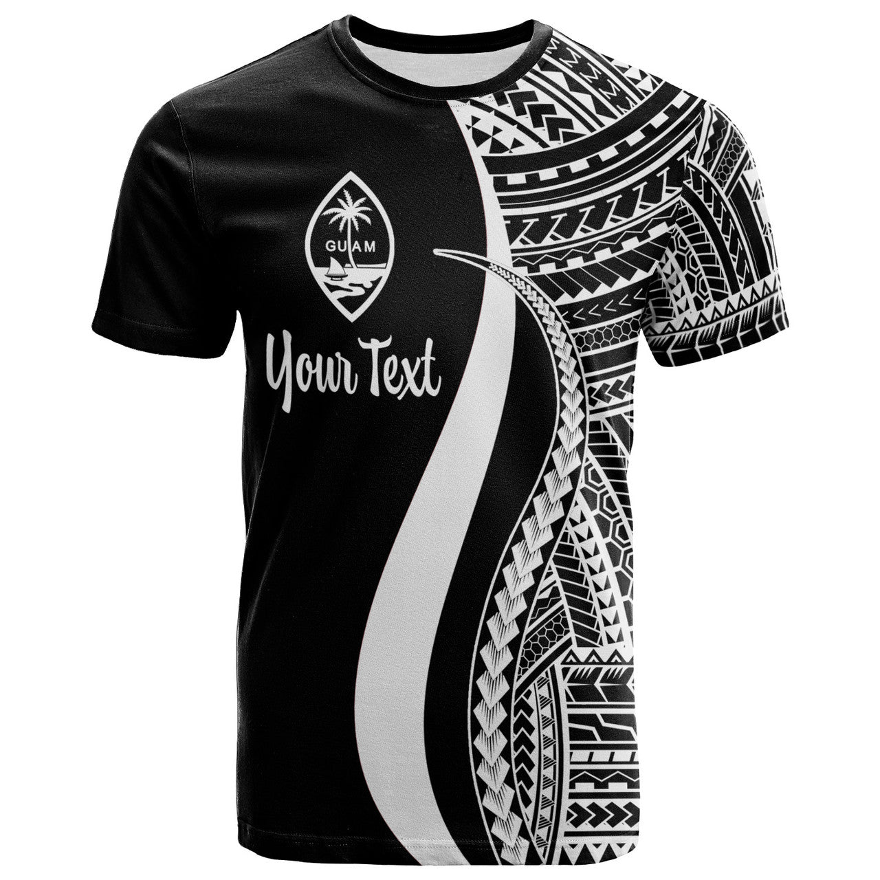 Personalised - Guam Polynesian Tentacle Tribal Pattern T-shirt Unisex