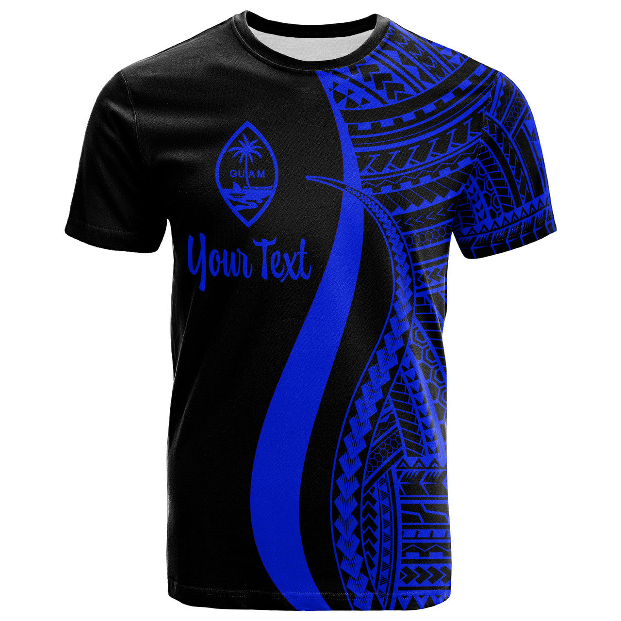 Personalised - Guam Polynesian Tentacle Tribal Pattern T-shirt Unisex