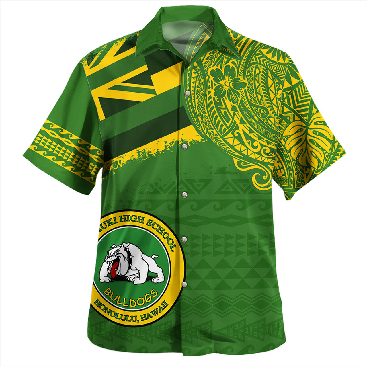 Hawaii Kaimuki High School With Crest Style Hawaiian Shirt Unisex