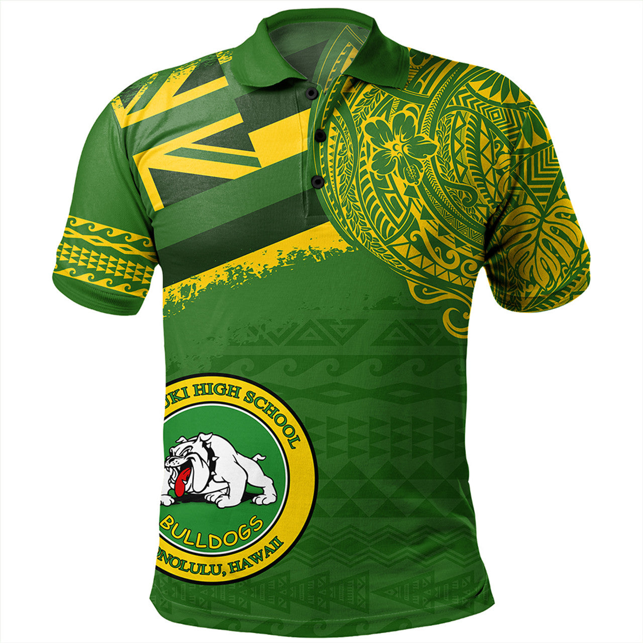 Hawaii Kaimuki High School With Crest Style Polo Shirt Unisex