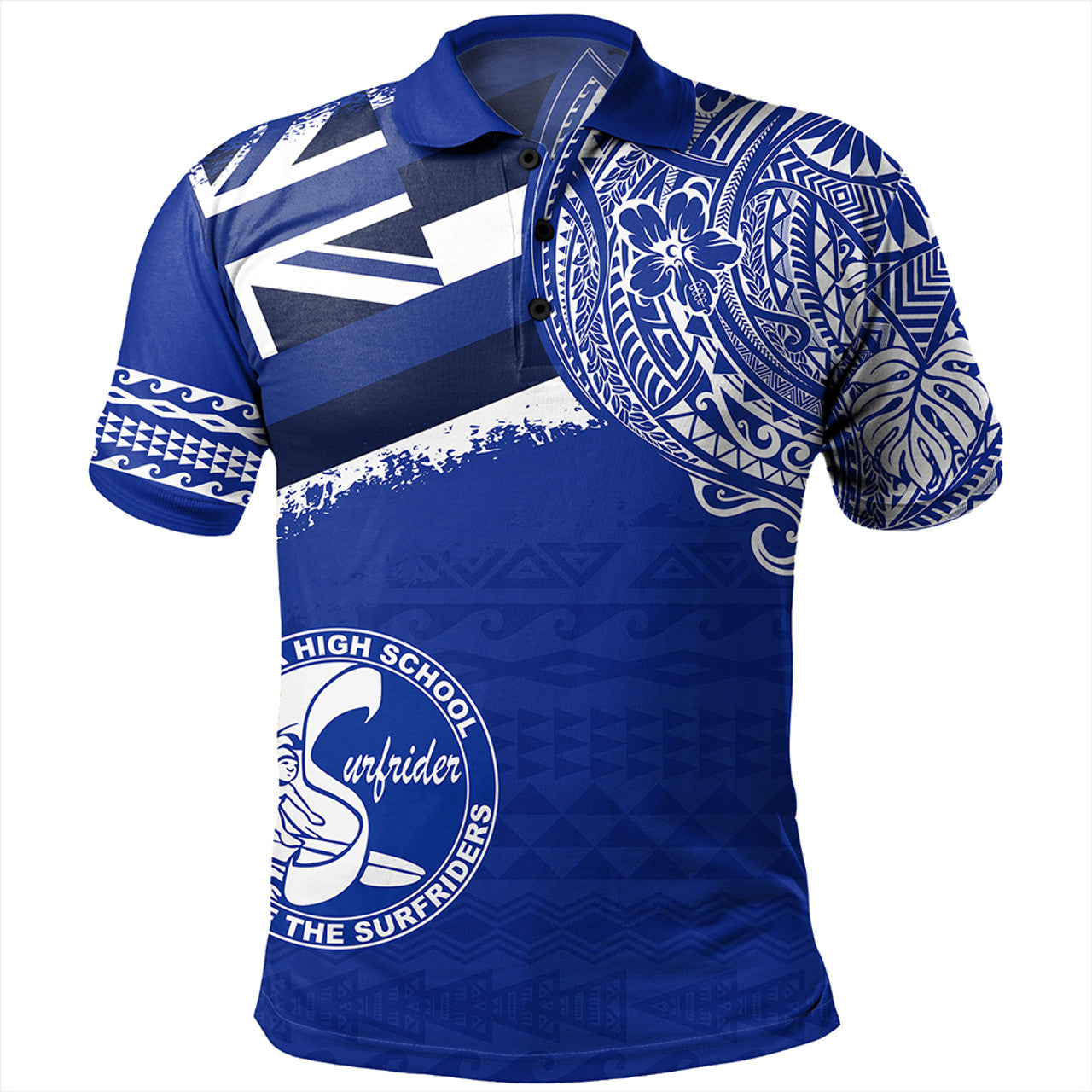 Hawaii Kailua High School With Crest Style Polo Shirt Unisex