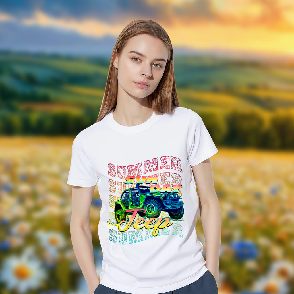 Jeep With Sunday - 2D T-Shirt For Men/Women - TH02
