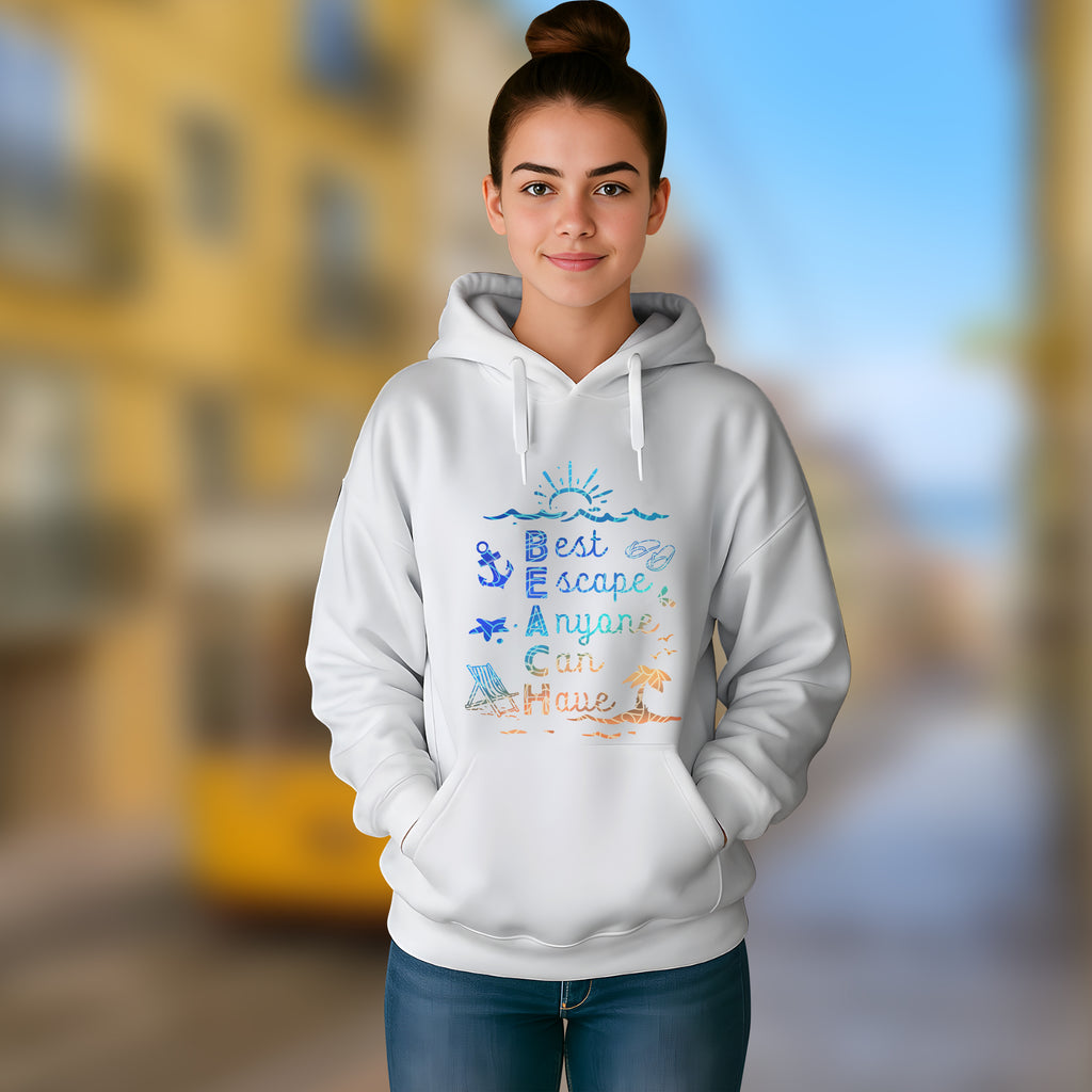 BEACH - Best Escape Anyone Can Have - 2D Hoodie For Men/Women - TH02