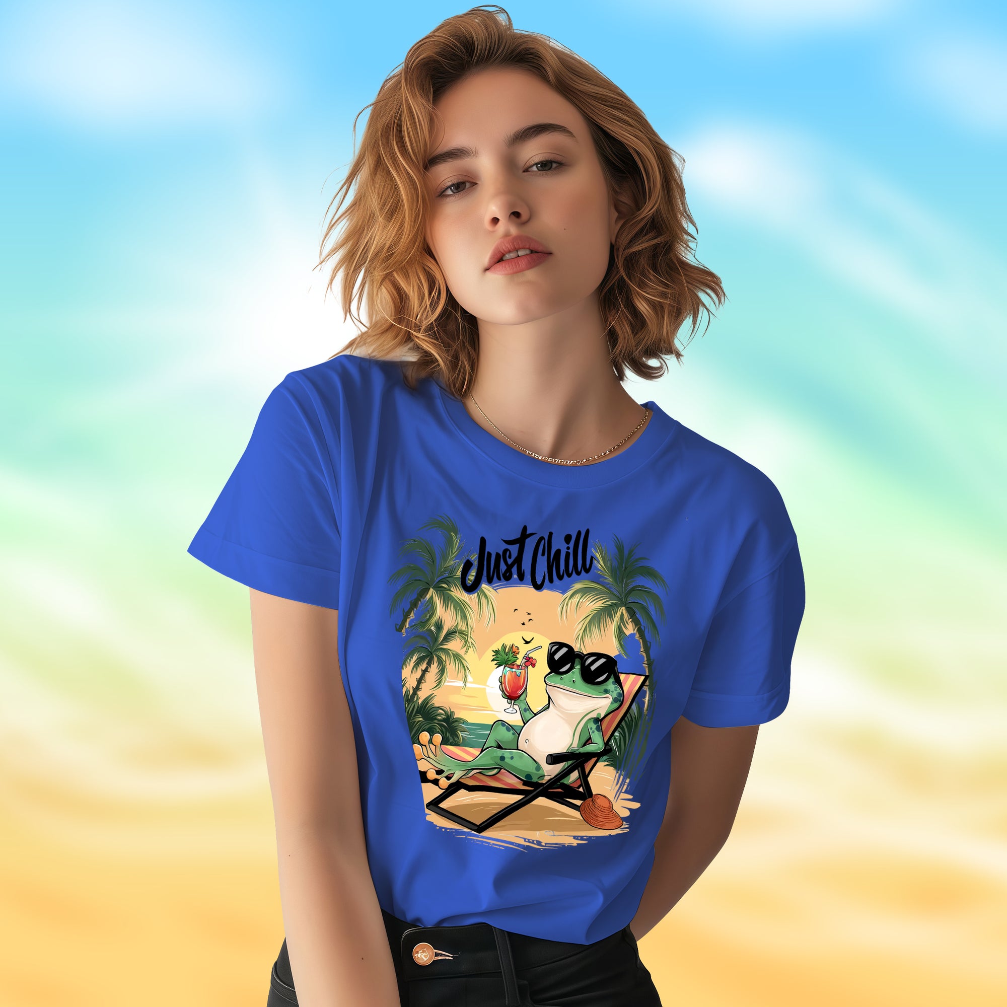 Just Chill With Frog - 2D T-Shirt For Men/Women - TH02