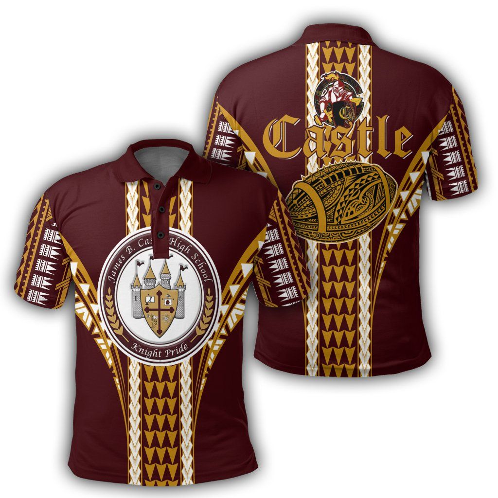 Hawaii Castle High Football Jersey Polo Shirt Unisex