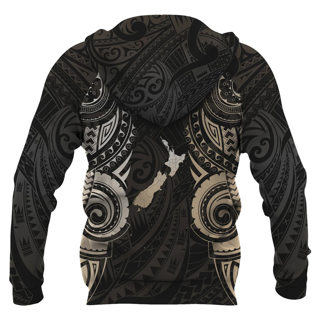 New Zealand Aotearoa Maori Tattoo Hoodie Unisex