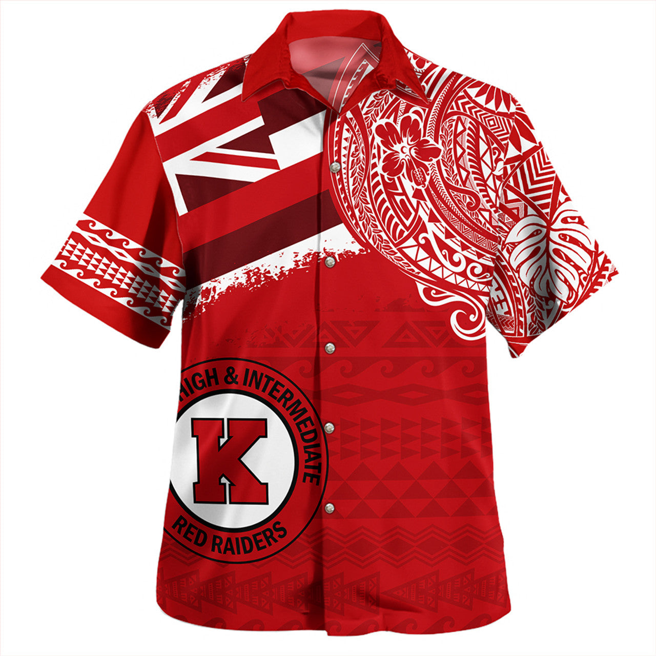 Hawaii Kahuku High School With Crest Style Hawaiian Shirt Unisex