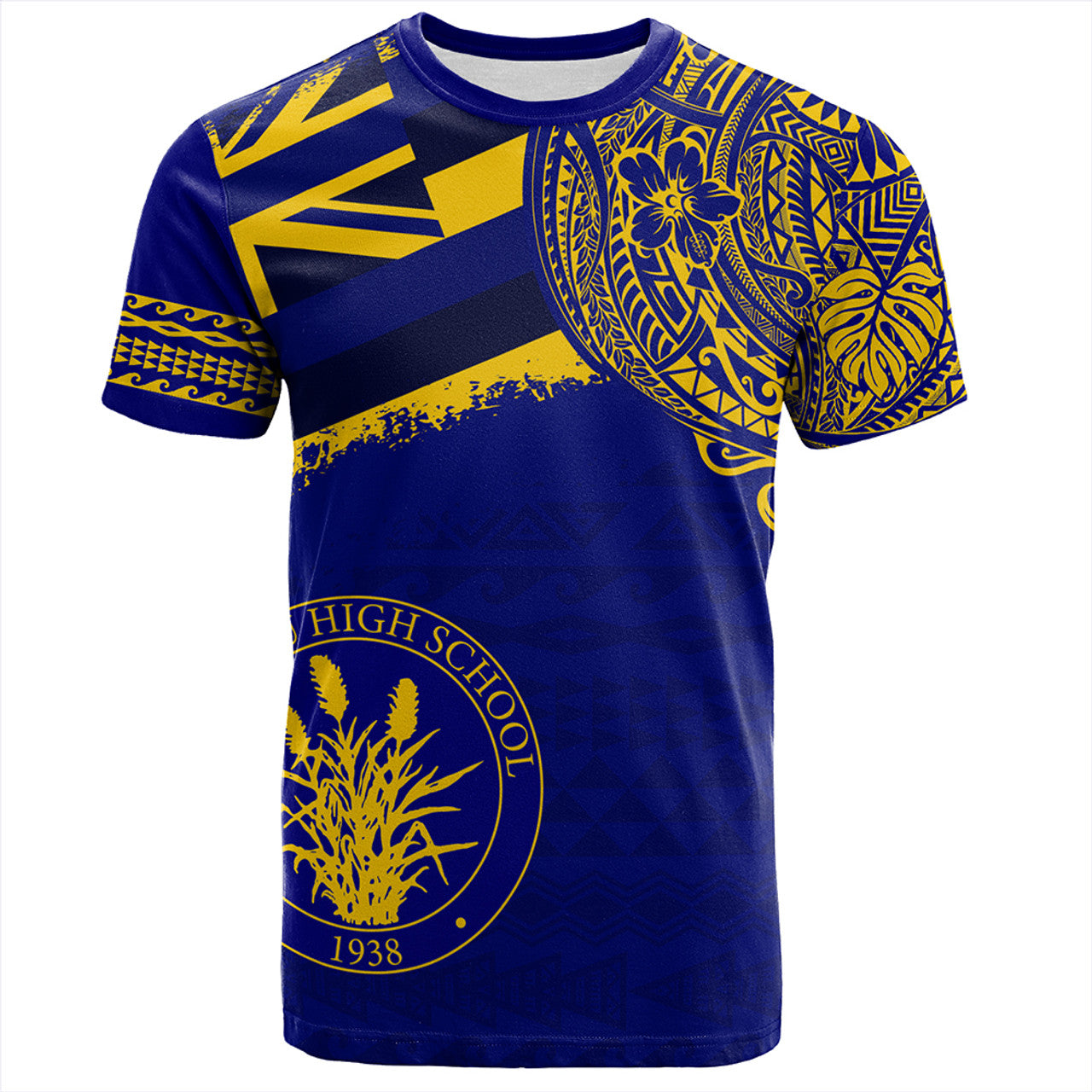Hawaii Waipahu High School With Crest Style T-shirt Unisex